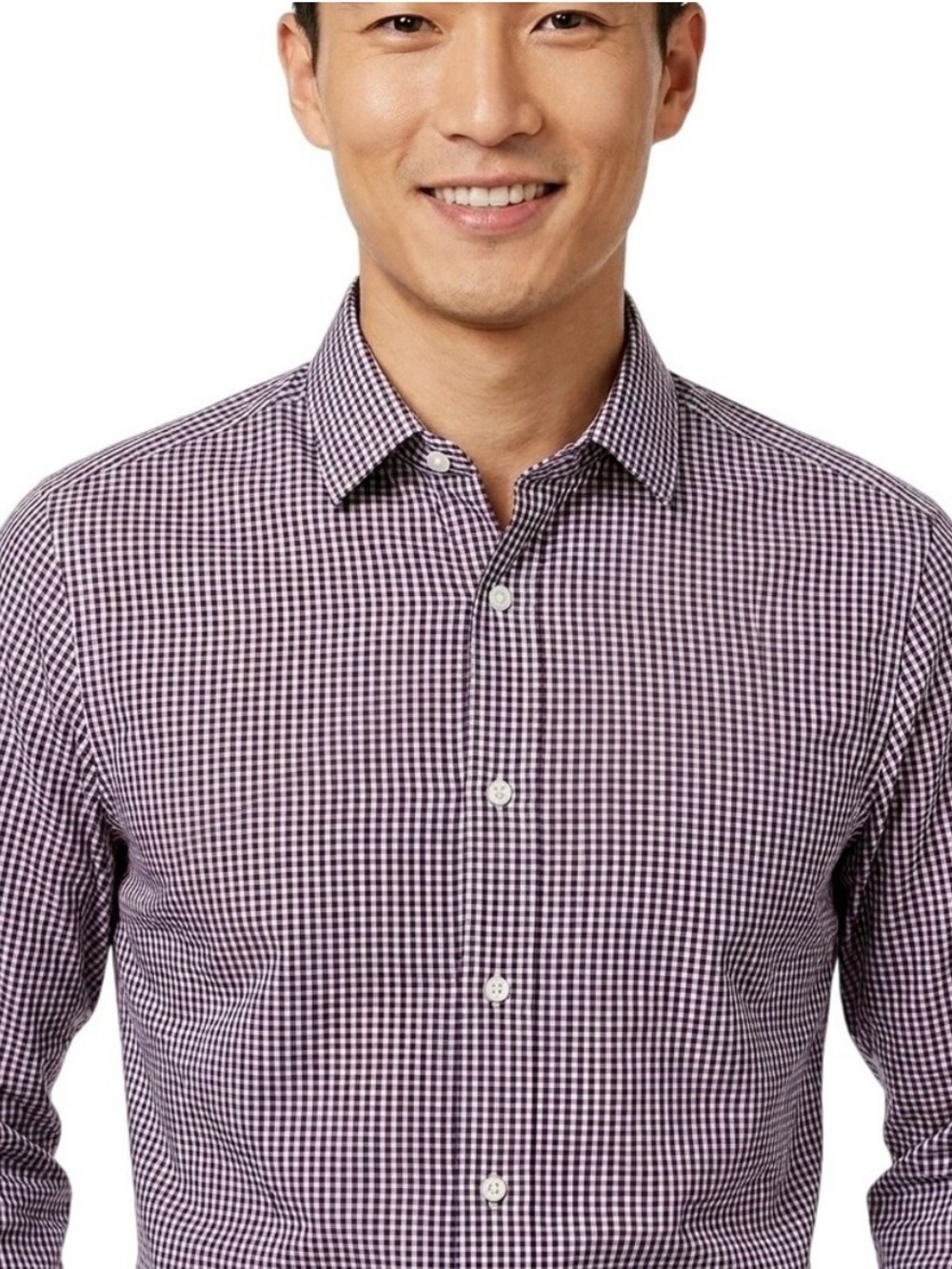 Michael Kors Slim Fit Dress Shirt Blue Church Wedding Guest Stretch 16.5/34-35